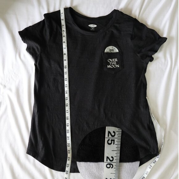 Womans Black Tee-Shirt -  Over The Moon - Size M - Picture 3 of 8